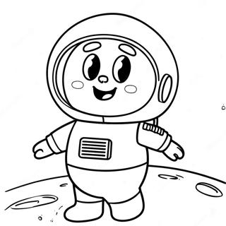 Sandy Cheeks Í Geimfötum Litabók Litasíður