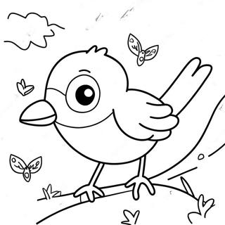 Leikandi Robin Med Orma Litabok 105382-42995