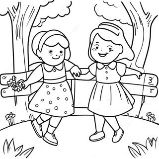 Leikandi Trinity Og Madison I Gardinum Litabok 105796-43320