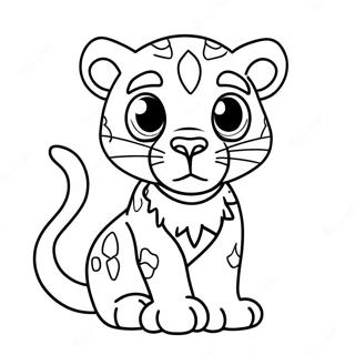 Leikandi Svartur Panter Ungi 106156-43593