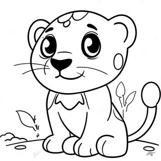 Leikandi Svartur Panter Ungi 106156-43594