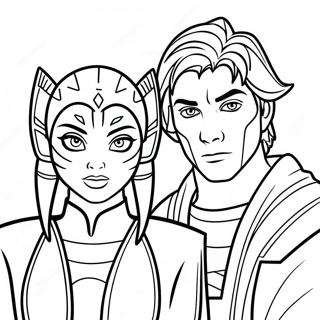 Ahsoka Tano Og Anakin Skywalker Litabok 107258-44465