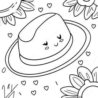 Saetur Cowboy Hattur Med Blomum Litunarsida 109058-45928