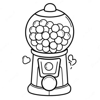 Litrík Gumball Vél Litabók Litasíður