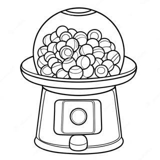 Litrík Gumball Vél Litabók Litasíður