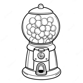 Gamaldags Gumball Vél Litabók Litasíður