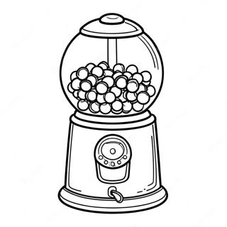 Gamaldags Gumball Vél Litabók Litasíður