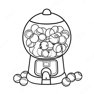 Gumball Vél Með Krökkum Litabók Litasíður