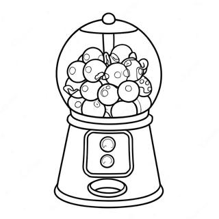 Gumball Vél Með Krökkum Litabók Litasíður