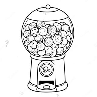 Gumball Vél Full Af Nammi Litabók Litasíður