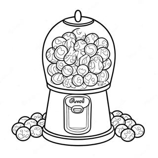 Gumball Vél Full Af Nammi Litabók Litasíður