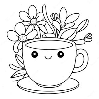 Saet Teglas Med Blomum Teikningarsida 111449 47804
