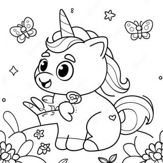 Leikandi Einhyrningakatta Med Fidrildum Litabok 11343 886