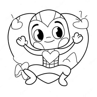 Saetur Spiderman Med Hjarta Teikningarsida 115304-50924