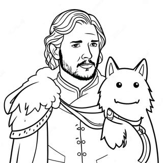 Jon Snow Med Ghost Litabok 115742-51267