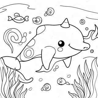 Leikandi Ekki Alveg Narhvalur Litabok 116543-51892