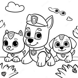 Aevintyralegir Paw Patrol Hvolpar Leita Ad Eggjum Litabok Litasíður