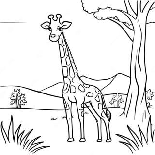Storkostleg Giraffa I Savanna Skreytingarblad 119526-54468