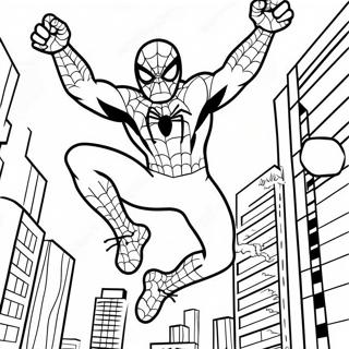 Spiderman Sveiflandi Um Borgina Litunarsida Litasíður