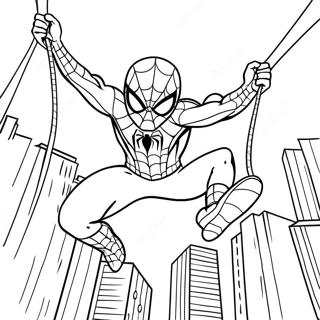 Spiderman Sveiflandi Um Borgina Litunarsida Litasíður