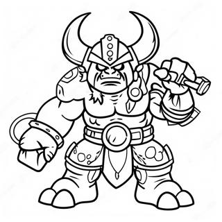 Ork Stríðsforingi Í Bardaga Litabók Litasíður