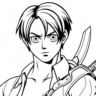 Eren Yeager Med Sverd Litunarsida Litasíður