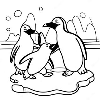 Leikandi Pinguinar A Is Litabok Litasíður