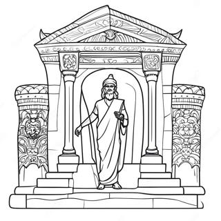 Ancient Beis Hamikdash Coloring Page Litasíður