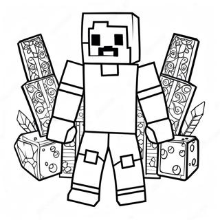 Minecraft Steve Med Demantshud Litabok 126237-60006