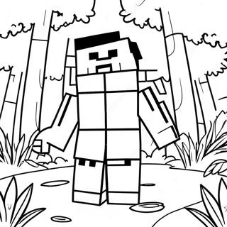 Minecraft Steve I Skogi Litabok 126240-60020