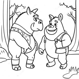 Shrek Og Donkey Ævintýri Litabók Litasíður