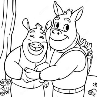 Shrek Og Donkey Ævintýri Litabók Litasíður