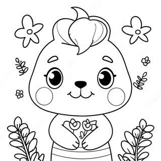 Saet Bonnie Med Blomum Litabok 130584-63515