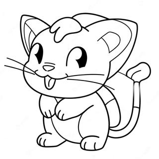 Meowth Pokemon Coloring Page Litasíður