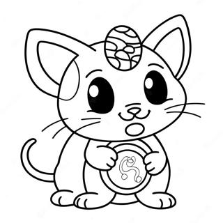Meowth Med Mynt A Hofdi Litunarsida Litasíður