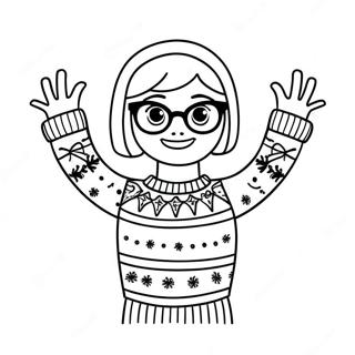Velma Í Jólasvetrinum Litabók Litasíður