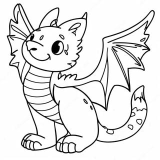 Storkostlegur Kottur Drekinn Med Vaengjum Litabok 131719 64394