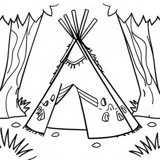 Litfagurt Teepee I Skoginum Litabok 133699-65925