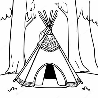 Litfagurt Teepee I Skoginum Litabok 133699-65926