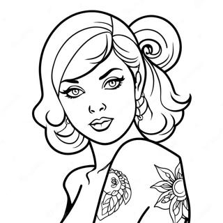 Glaesileg Tattoo Pin Up Litunarsida Litasíður