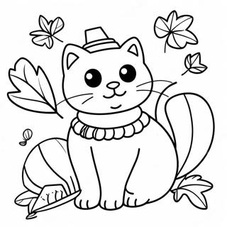 Dasamleg Thakkargjord Katt Med Haustlauf Litabok 136775-68486