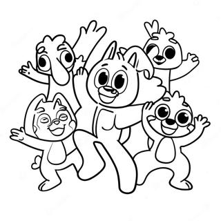 Blaa Og Vinir Dansa Litabok 1370 438
