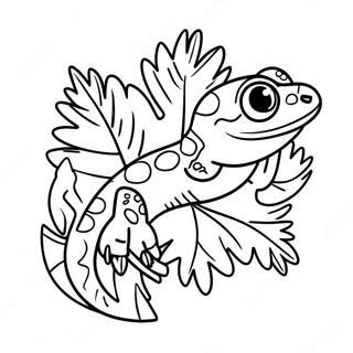 Hamingjusamur Gecko A Laufbladi Litabok 138516-69839