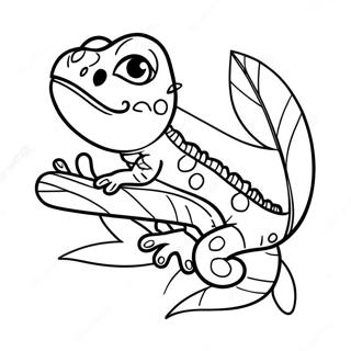 Hamingjusamur Gecko A Laufbladi Litabok 138516-69840