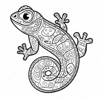 Gecko Med Bjort Mynstur Litabok 138518-69845