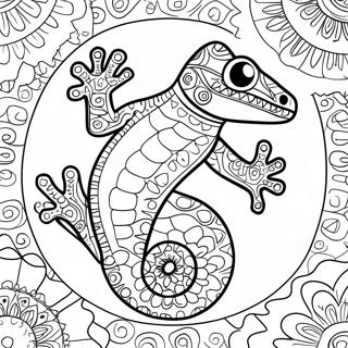 Gecko Med Bjort Mynstur Litabok 138518-69846