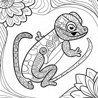 Gecko Med Bjort Mynstur Litabok 138518-69847