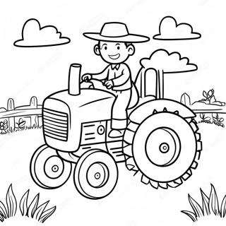 Teiknimyndartraktor Med Hamingjusomum Bonda Litabok 18162-3972