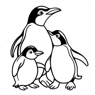 Lita Bok Dasamleg Pinguin Fjolskylda Teikningasida 19915-4352