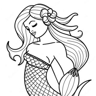 Fagur Hafmeyja Med Flaedandi Hari Litabok 1994 2127